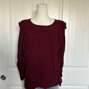Loose ruffle top
